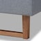 Baxton Studio Gabriela Grey Upholstered and Ash Walnut Wood Full Size Platform Bed 164-9413-9425 - alternate 3